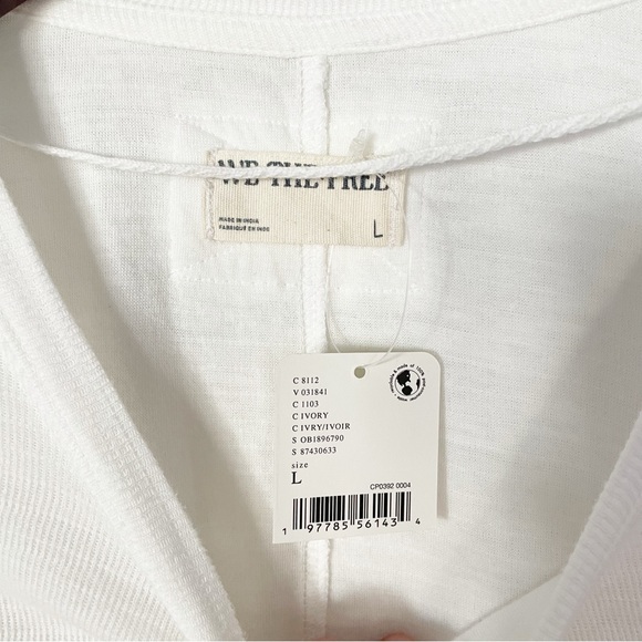 NWT Free People We The Free Soul Song Long Sleeve Tee in Ivory Size Large - Picture 11 of 16